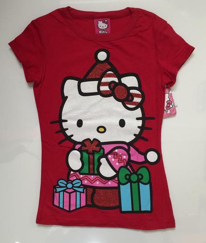 Sanrio Hello Kitty T-shirt Summer Tops Women Aesthetic Tees Shirt