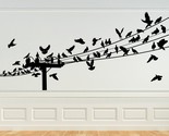 Birds on Power Lines - Vinyl Wall Art Decal
