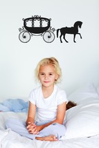 Princess Horse and Carriage - Vinyl Wall Art Decal - $48.00