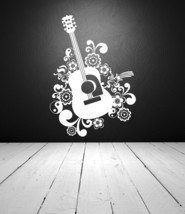 Retro Love Guitar - Vinyl Wall Art Decal - $48.00
