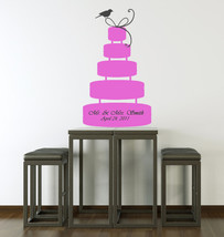 Wedding Cake (can be personalized) - Vinyl Wall Art Decal - $42.00