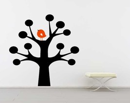 Whimsical Tree with Bird - Vinyl Wall Art Decal - $36.00