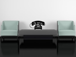 Old Fashioned Telephone with Circular Dial - Vinyl Wall Art  - $15.00