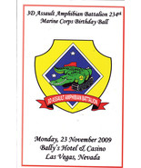 234TH Marine Corps Birthday Ball 2009 Souvenir Program - $5.95