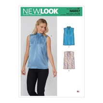 New Look Sewing Pattern 6657 Misses Blouse Top Size 8-20 - $9.89