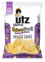 Utz Quality Foods HeluvaGood! Wavy Potato Chips, 4- Pack Family Size Bags - $35.95