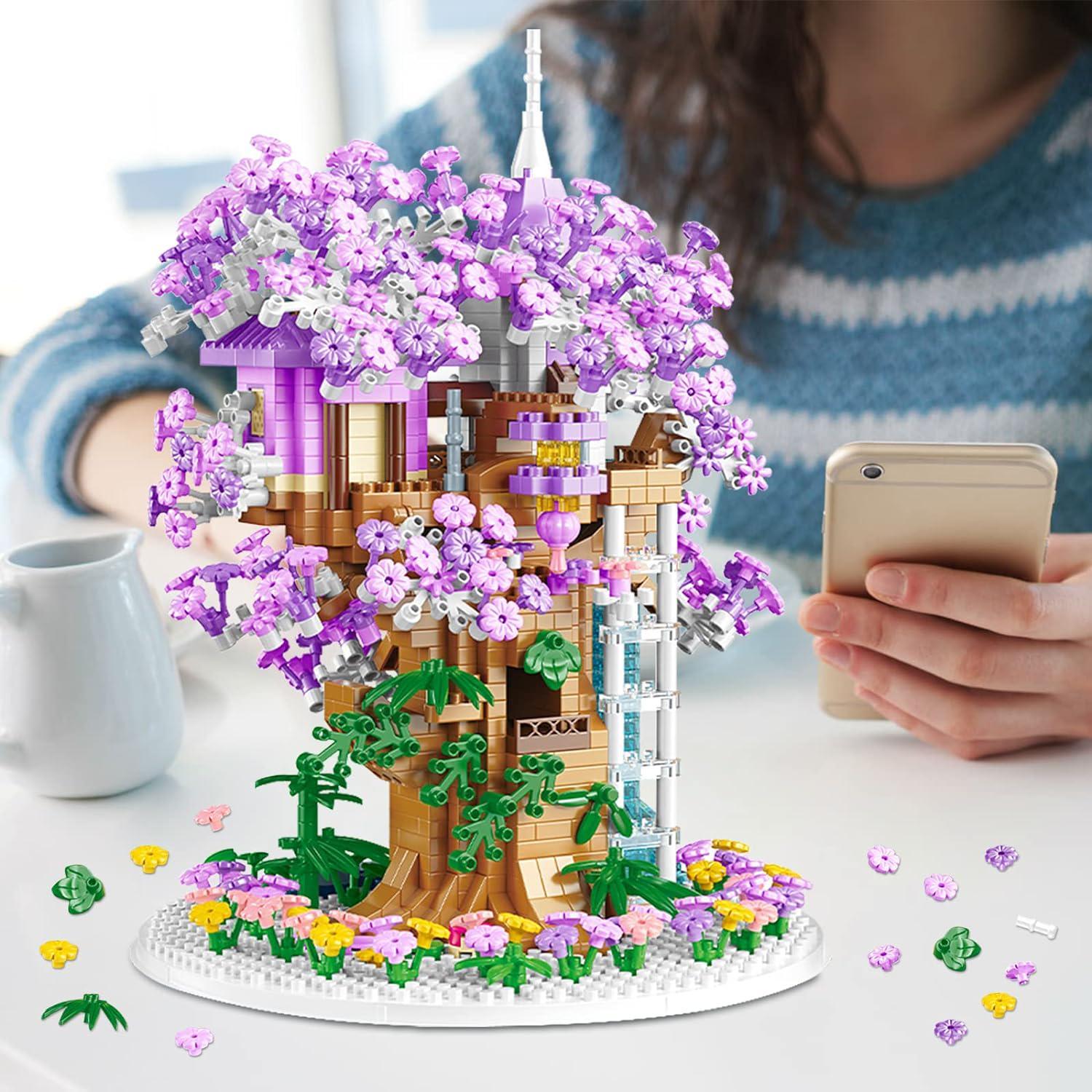 ZYLEGEN Cherry Blossom Tree House Building and 50 similar items