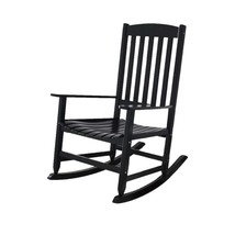 Black Wood Rocking Patio Chair Backyard and 50 similar items