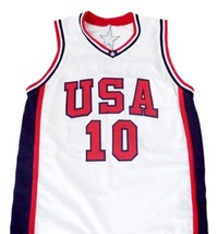 Kevin Garnett #10 Team USA Men Basketball Jersey White Any Size image 1