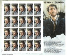 James (Jimmy) Stewart: Legends of Hollywood, Full Sheet 20 x 41 Cent Stamps, MNH - $20.79