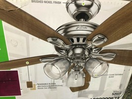 (Parts Only) Hunter Highbury Ii 52" Indoor Brushed Nickel Ceiling Fan, Light Kit - $9.89