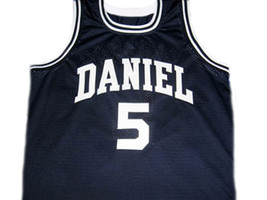 Pete Maravich Daniel High School Men Custom Basketball Jersey Navy Blue Any Size image 1