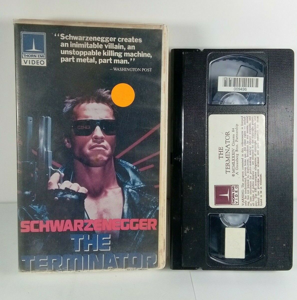 The Terminator VHS Movie TAPE Video Cult Clamshell Thorn EMI ...