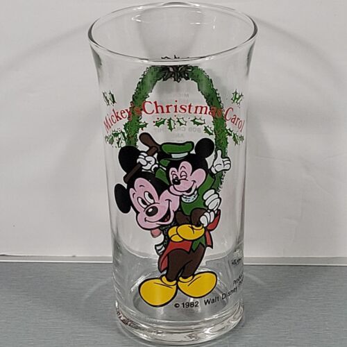 Primary image for Disney Coca Cola Mickey's Christmas Carol  Collector glass Beautiful graphic 82'