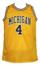 Chris Webber Custom College Basketball Jersey New Sewn Yellow Any Size image 1
