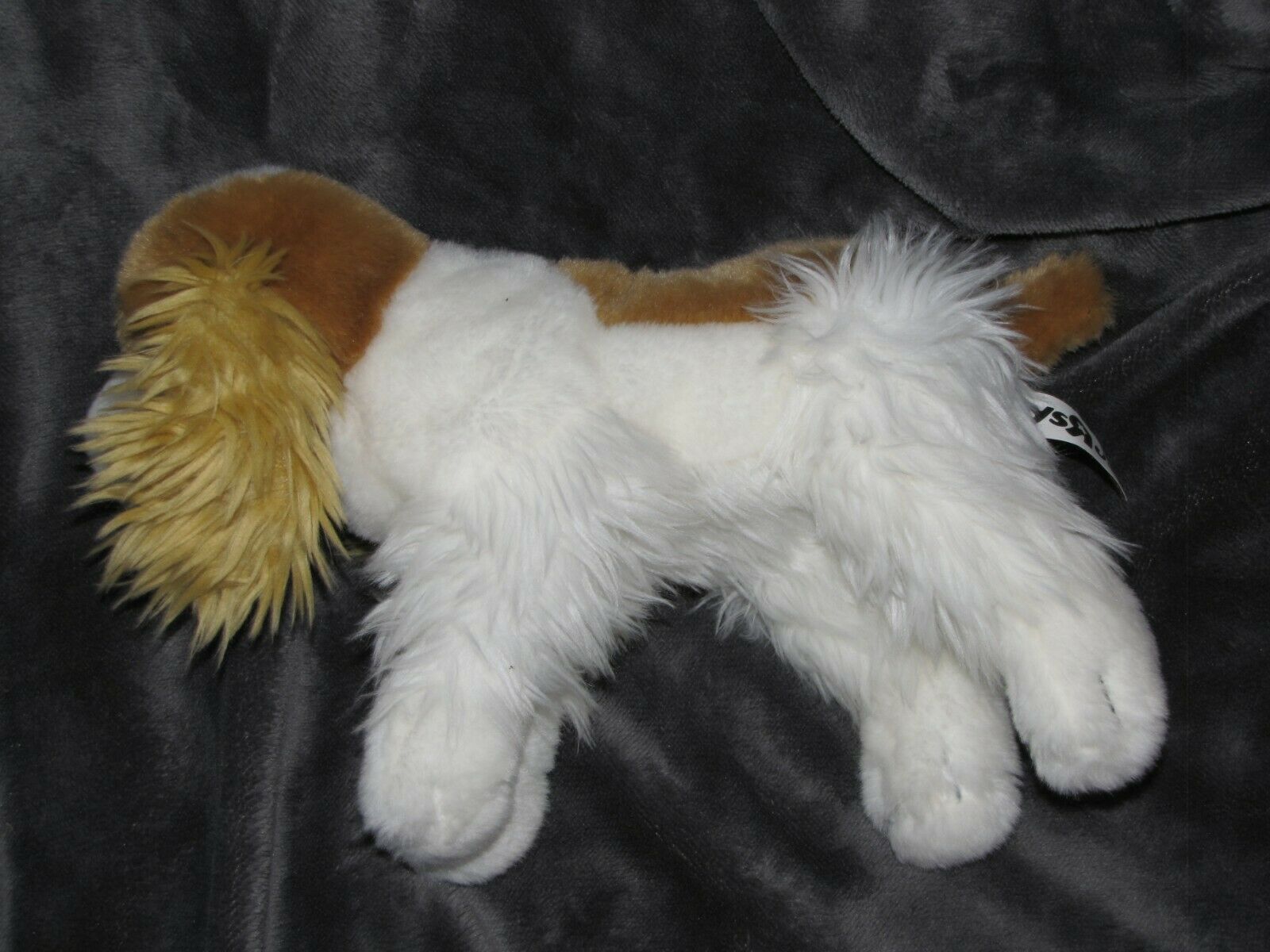 Fao Shwarz Shih Tzu Puppy Dog Plush White & Brown 5 Stuffed Toy Toys R Us
