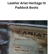 Ariat Heritage III Horse Riding Paddock Boots Black Size 11 D USED image 5