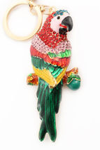 Parrot Multi-Color Keychain Rhinestone Crystal Cute Animal Bird Charm #M... - $18.17