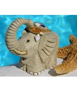 Baby Elephant Figurine Artesania Rinconada Classic Uruguay Signed AR - $17.95