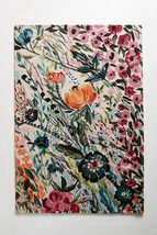 Area Rugs 5&#39; x 8&#39; Wild Bloom Floral Hand Tufted Anthropologie Woolen Carpet - $499.00