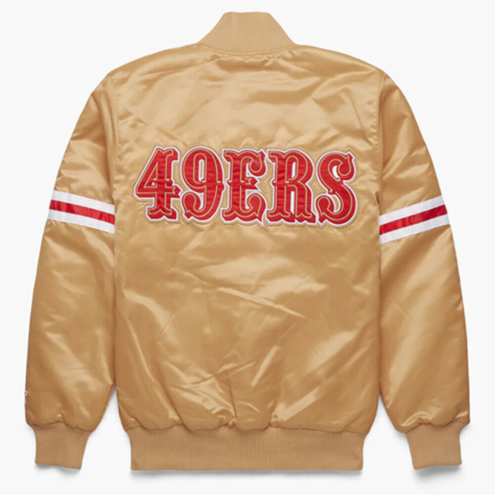 San Francisco 49ers Poly Twill Varsity Jacket - Black Small