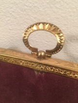 Vintage 40s gold ornate 5" x 7" frame with top hanging circle design image 5