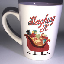 Sleighing It Xmas/Holiday Oversized 16oz Coffee Tea Ceramic Mug Office W... - $19.68