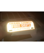 REFLECTIVE custom made Firefighter EMT FIRE License Plate frame Topper R... - $19.79