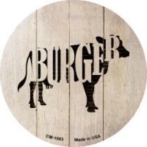 Cows Make Burgers Novelty Metal Mini Circle Magnet CM-1063 - $12.95