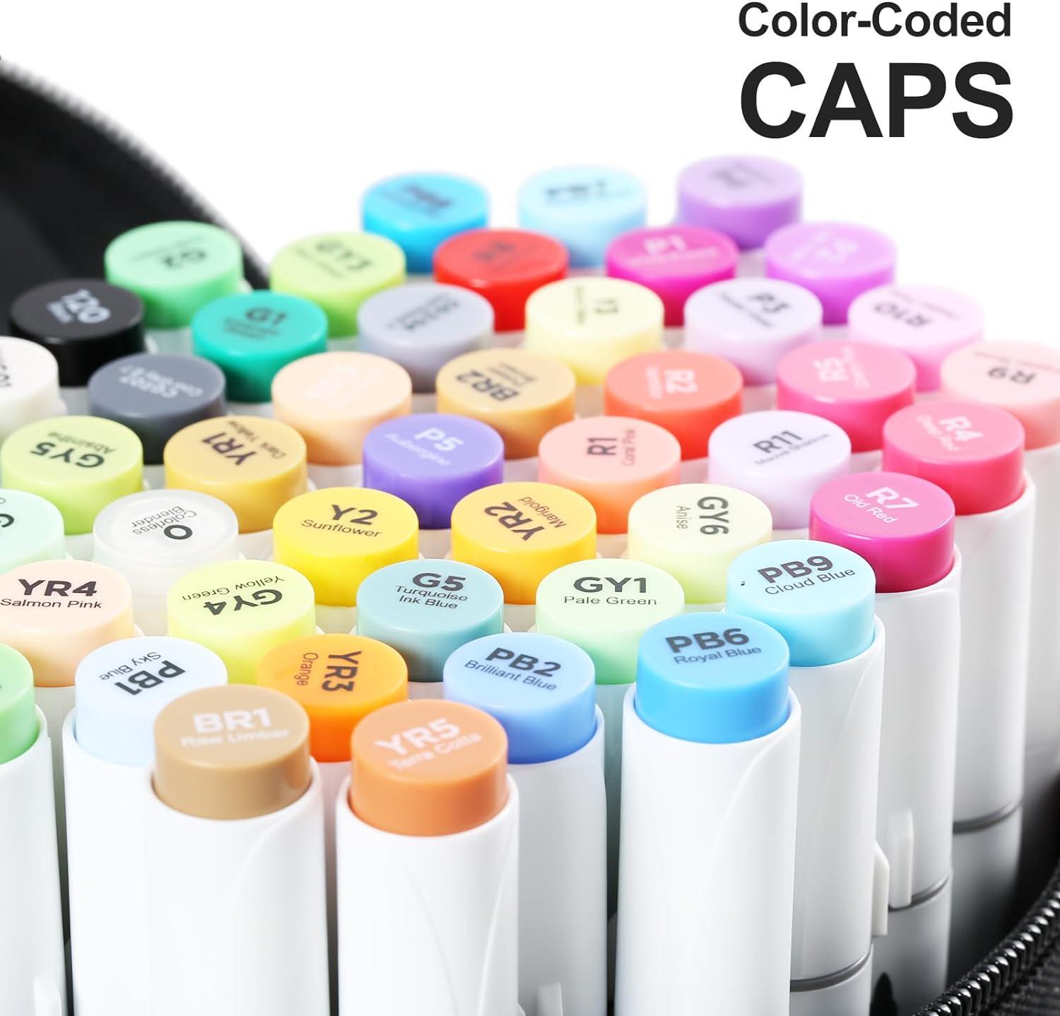  SFAIH Skin Tone Alcohol Markers Brush Tip - 12 Dark Skin  Colors Dual Tip Alcohol Based Markers, Art Drawing Coloring Permanent  Markers for Adults Artists Beginner : Arts, Crafts & Sewing
