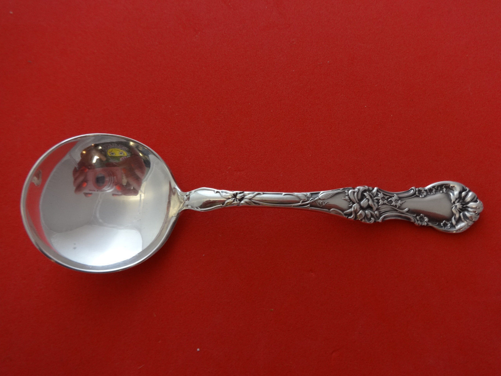 Primary image for Floral by Wallace Plate Silverplate Bouillon Soup Spoon 4 3/4"