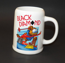 VTG Garfield Black Diamond Skiing Mug Coffee Cup Glass 1978 Enesco - $34.60