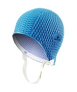 Water Gear, Natural Rubber Swim Bubble Cap (Blue, Medium)~Pool Cap~Protect Hair - $17.81
