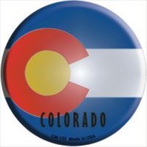 Colorado State Flag Novelty Metal Mini Circle Magnet CM-105 - $12.95