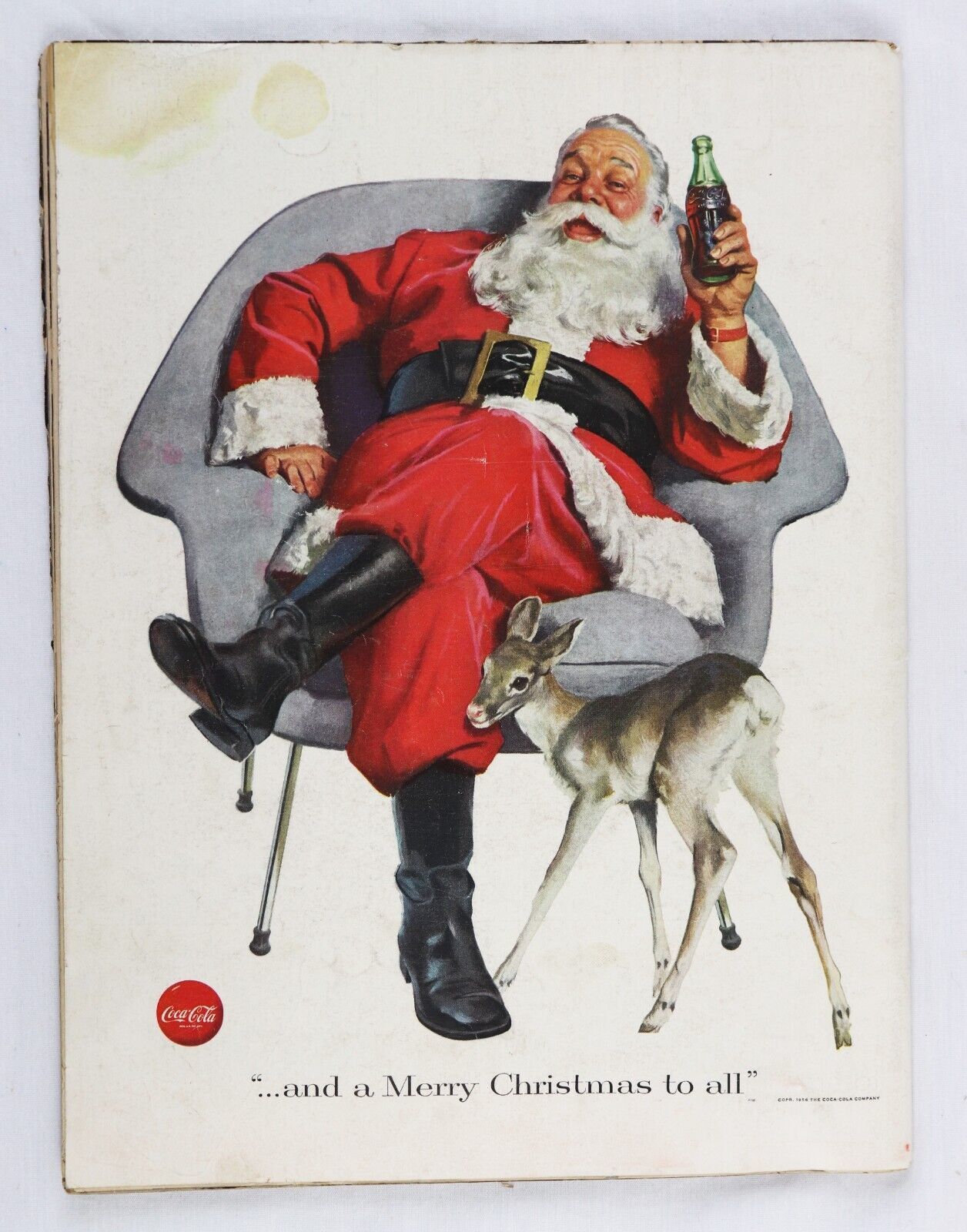 VINTAGE 1956 Life Magazine Working Mother / Coca Cola Santa Claus Ad ...