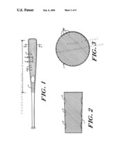 Reduced Aerodynamic Drag Baseball Bat Patent Print - White - $7.95+