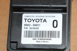 Lexus Toyota Passnger Seat Occupant Detection Sensor Module Computer 89952-0w011 image 1