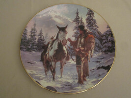Morning Of Reckoning Collector Plate Chuck Ren The Last Warriors Native Indian - $19.99