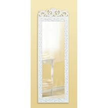 Elegant White Frame Pine Wood and MDF Wall Mirror Bathroom Living Room B... - $56.95