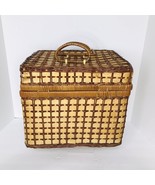 Rattan Square Wicker Picnic Basket Woven Wood Storage Box 13” X 11” X 11” - $29.65