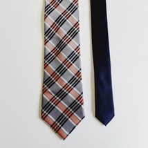 Tommy Hilfiger Men&#39;s Silk Blend Tie Red, White &amp; Blue Plaid Checked Classic - $7.91
