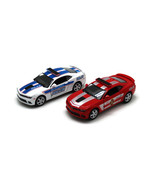5 &quot; 2014 Chevy Camaro Police/Firefighter Scale 1:38 White/Red Pull-Back ... - $16.98