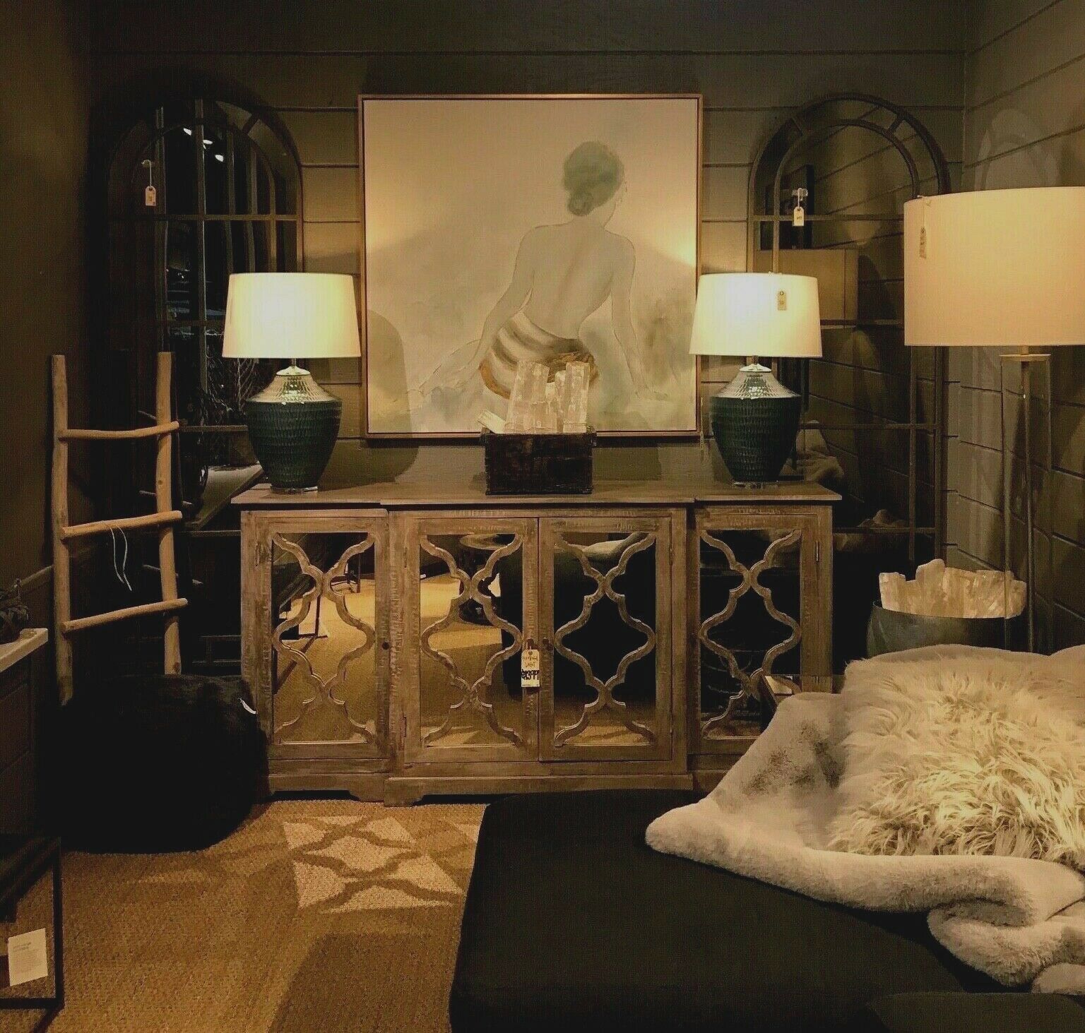 50" Female Figure Wall Art Nude Spa Z Gallerie Gold Frame Feminine