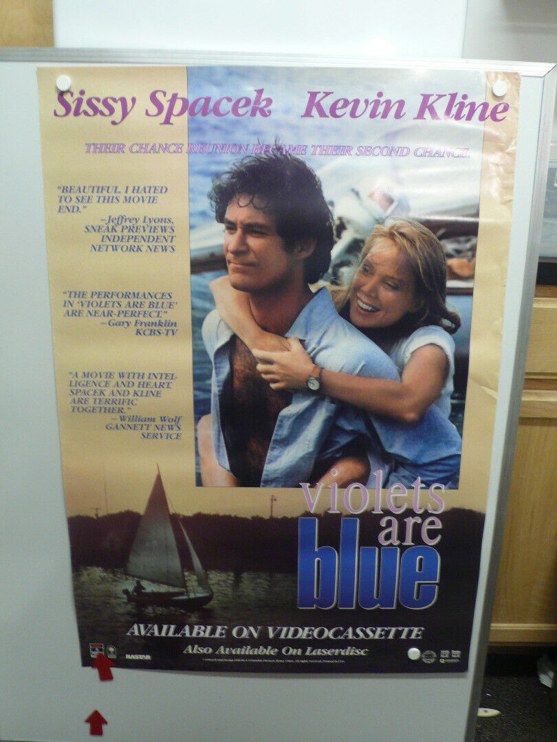 VIOLETS ARE BLUE Sissy Spacek KEVIN KLINE Bonnie Bedelia HOME VIDEO POSTER 1986 198089