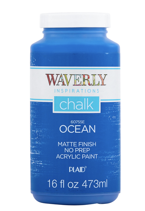 Waverly Inspirations Chalk Paint, Ultra Matte, Ocean, 16 fl oz
