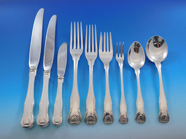 King by Kirk Stieff Sterling Silver Flatware Set Service 113 Pieces Dinner Size - $8,662.50