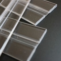 3 x 200mm low profile flex hinges, flexible living hinges,,Transparent - $27.22