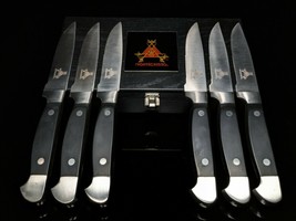 Vintage Ginsu Set 6 Steak Knife & Quikut Stainless Carve and Serve