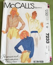McCall&#39;s Pattern 7233 Misses Blouse 3 Variations Size 8 31 1/2&quot; Bust Unc... - $6.92