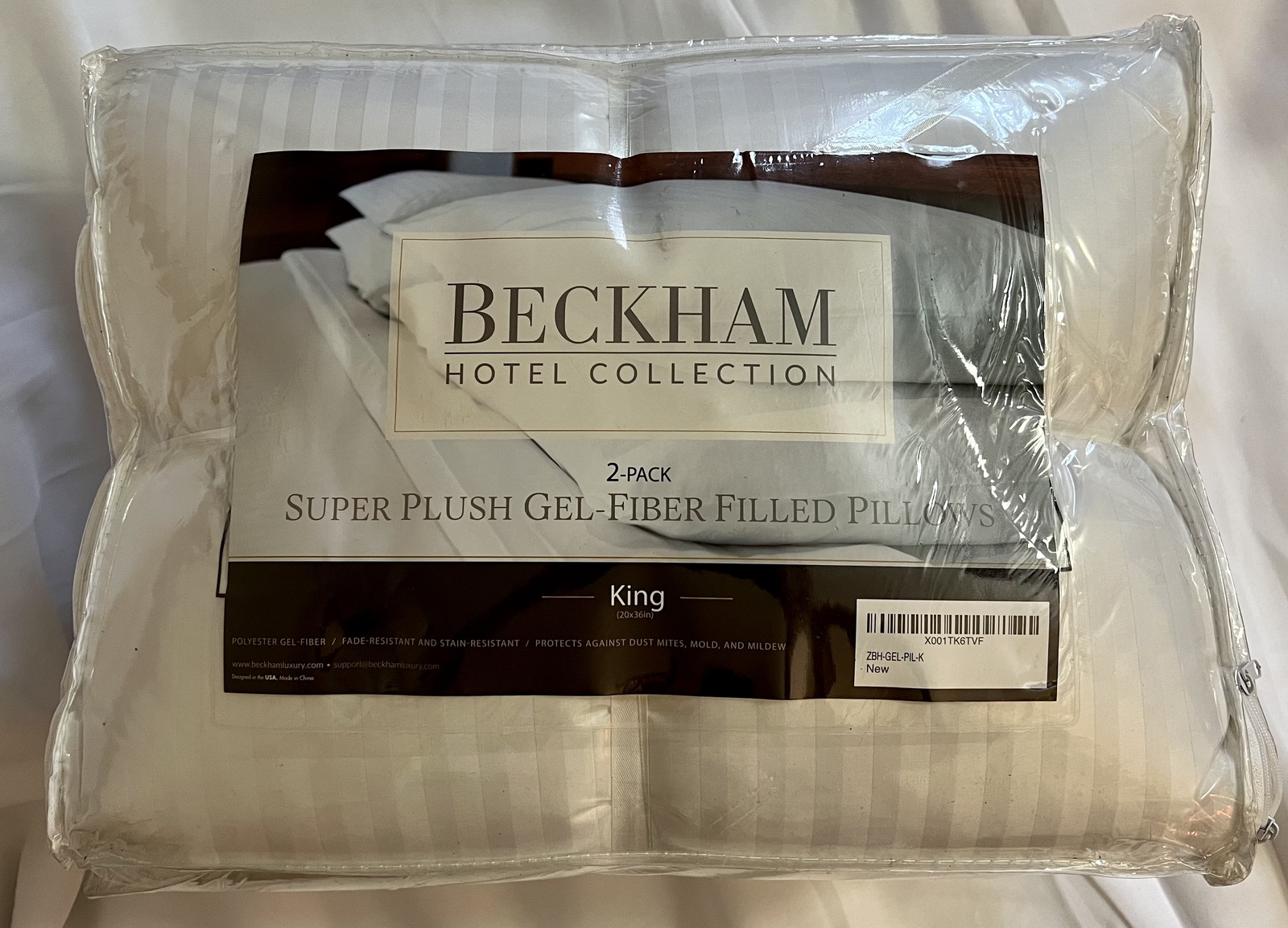  Beckham Hotel Collection Bed Pillows King Size Set of
